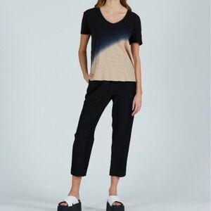 ATM Dip Dye Slub Jersey Boyfriend V-Neck Tee Size XS/S